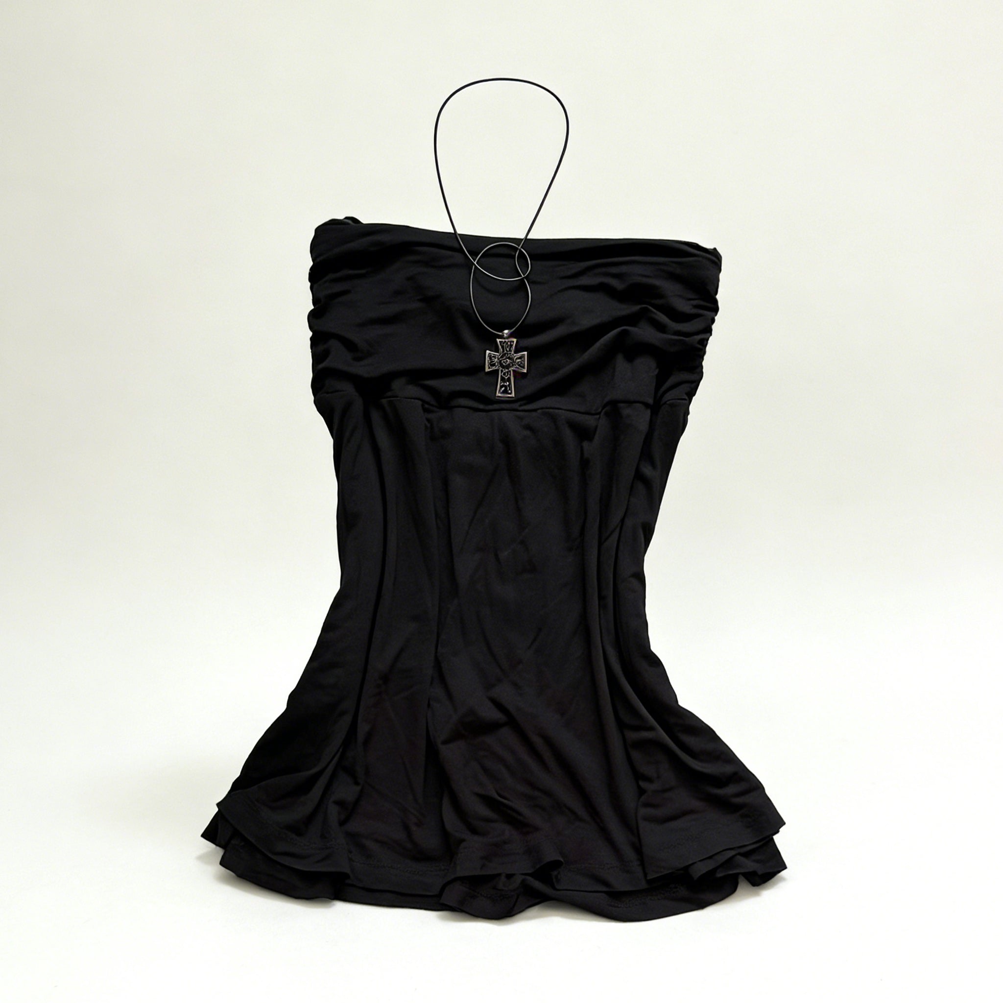 black strapless mini dress bodycon tube dress sexy little black dress outfit-4
