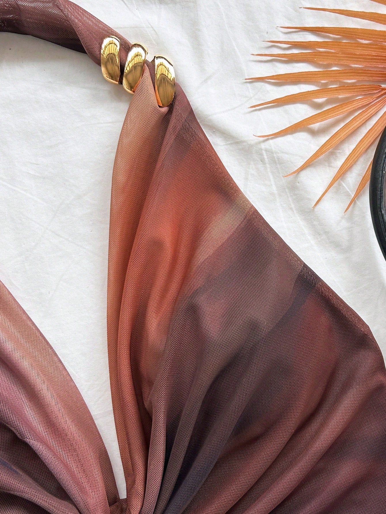 womens halter satin top gradient draped neck sleeveless sexy summer top-3